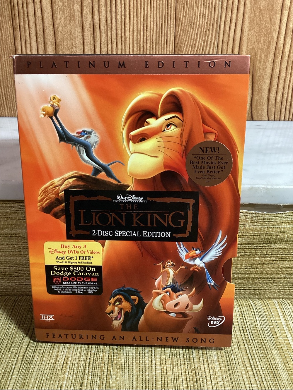 Disney The Lion King Special Edition DVD - Orange Back Cover